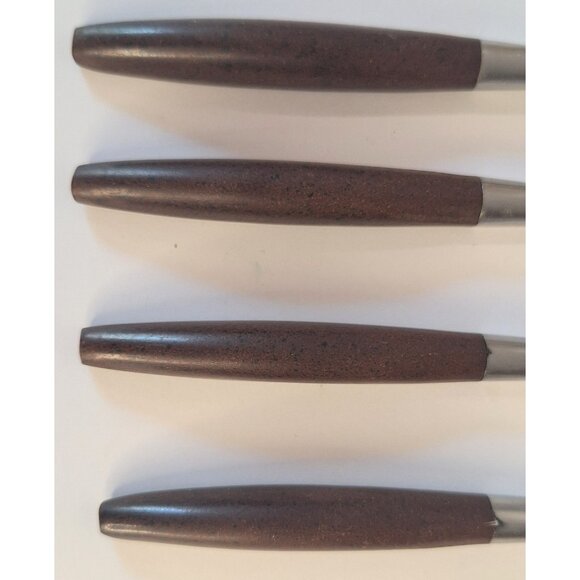 Dior Muffin by Grand Prix Seafood Forks Faux Wood Lot Of Four - Picture 10 of 15